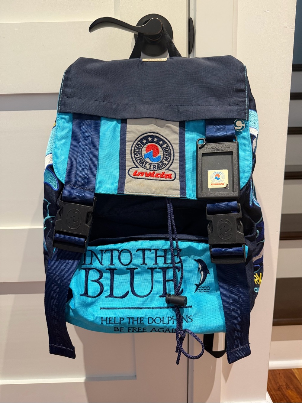 Invicta Backpack in Navy and Turquoise